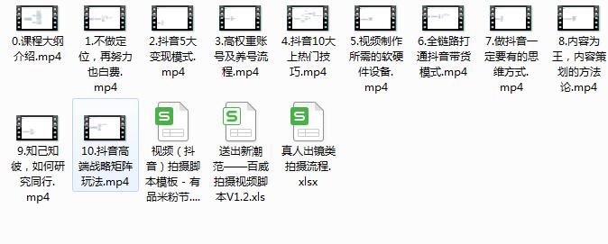 【百度网盘】抖音运营系统学习培训课程