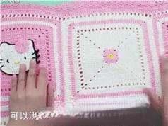 手工毯子编织精品款式视频教学钩针毯子彩红痰的编织方法
